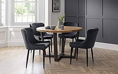 Modern Peoples Art Dining Table And Chair Set Combination Concealed Dining Table 1 Table 4 Chairs Small Apartment Solid Wood Dining Table 