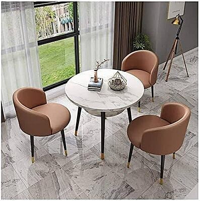 Peoples Art Dining Marble Top Table And Chair Set Combination Concealed Dining Table 1 Table 4 Chairs 