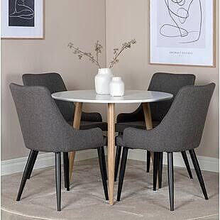 Peoples Art Dining Table And Chair Set Combination Concealed Dining Table 1 Table 4 Upolstory Chairs 