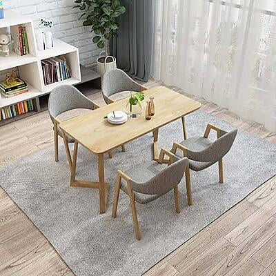 Peoples Art Dining Table And Chair Set Combination Concealed Dining Table 1 Table 4 Chairs Small Apartment Solid Wood Dining Table