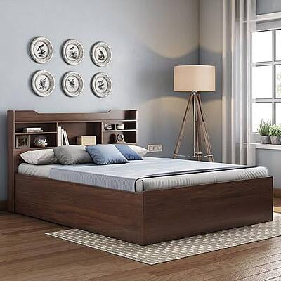 Solid sheesham wood king size bed with drawers PABSS118