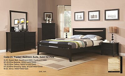 Solid Sheesham wood bedroom set PABSS128