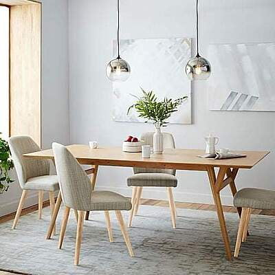 Peoples Art Dining Table And Chair Set Combination Concealed Dining Table 1 Table 4 Chairs Small Apartment Solid Wood Dining Table  PADSF021